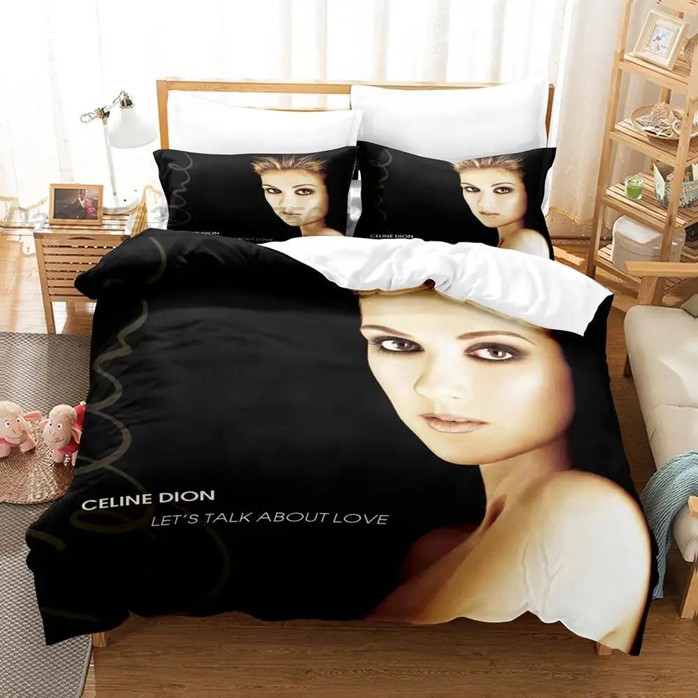 Комплект постельного белья Celine Dion Single Twin Full Queen King Size Комплект постельного белья Aldult Boys Bedroom Duvetcover Sets Комплект простыней с 3D-принтом