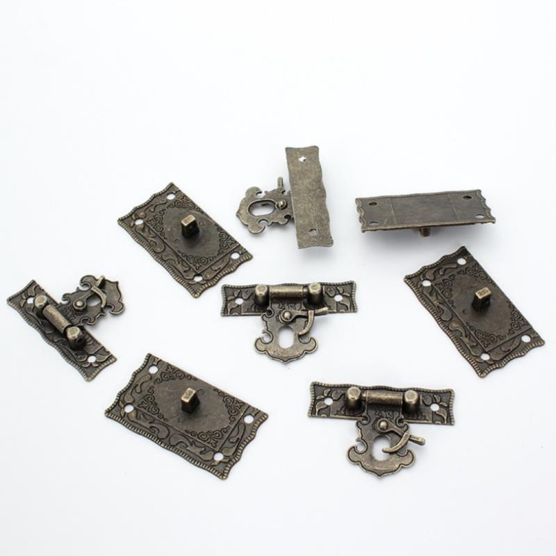 Винтажная коробка с защелкой, застежкой, винтом, чемоданом, шкафом, антикварный бронзовый футляр для ювелирных изделий