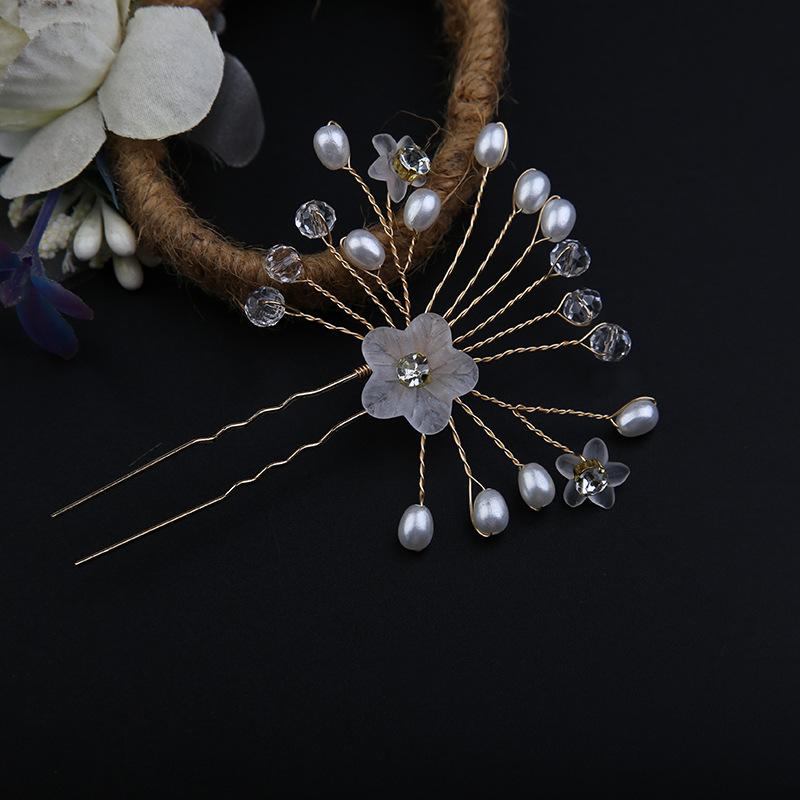 Свадебный головной убор украшения ручной работы стразы жемчужные заколки для волос элегантные дисковые аксессуары для волос u-clip haircard женщины