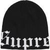 Supreme Пестрая вязаная шапка с надписью на староанглийском (26СС) черный
