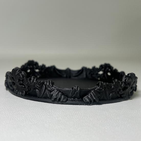 Готический лоток для демонстрации украшений, 3D-печать, черная подставка для безделушек для ожерелья, браслета, кольца, часов, винтажный декоративный поднос для кухни, гостиной, домашнего декора