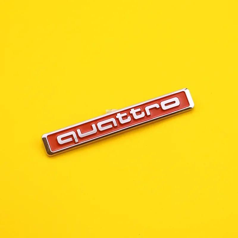 For qwe12 Trunk Sticker Car Quattro Logo A5 B7 Q7 A3 A4 B8 A6 TT 80 R8 A8 A7 Q5 Q3 C7 S3 A1 B5 Q2 Trunk Emblem Decal Accessories