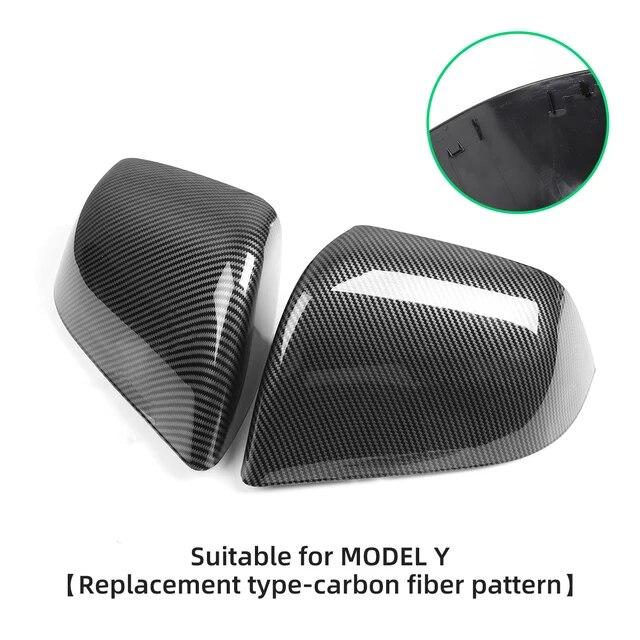 Для Tesla Model 3 YX Защитная крышка внешнего зеркала из углеродного волокна Piano Black Версия 2023 Аксессуары для корпуса зеркала заднего вида