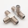 F Male Female Socket To 2 F Female Adapter Connector 3Way T Type Splitter Sma Male To Two Sma Female T Plug Coaxial Cable