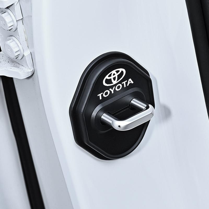 WTRK1 4Pcs Silicone Car Door Lock Cover Protector Anti-rust Dustproof Clips Interior Accessories for Toyota Corolla Camry RAV4 Avalon