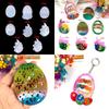 Diy Easter Egg Bunny for Key Pendant Decorative Silicone Mold Easter Day Series Charms Resin Casting Mold for Home Decor