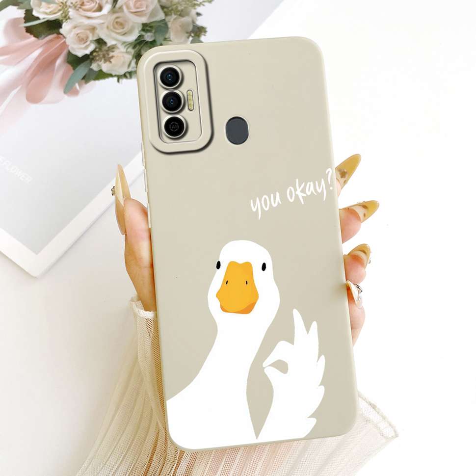 Чехол для Tecno Spark 7 2021 Милый чехол-кролик KF6 KF6j Мягкий силиконовый чехол для Tecno Spark 7 Spark7 Задняя крышка Coque