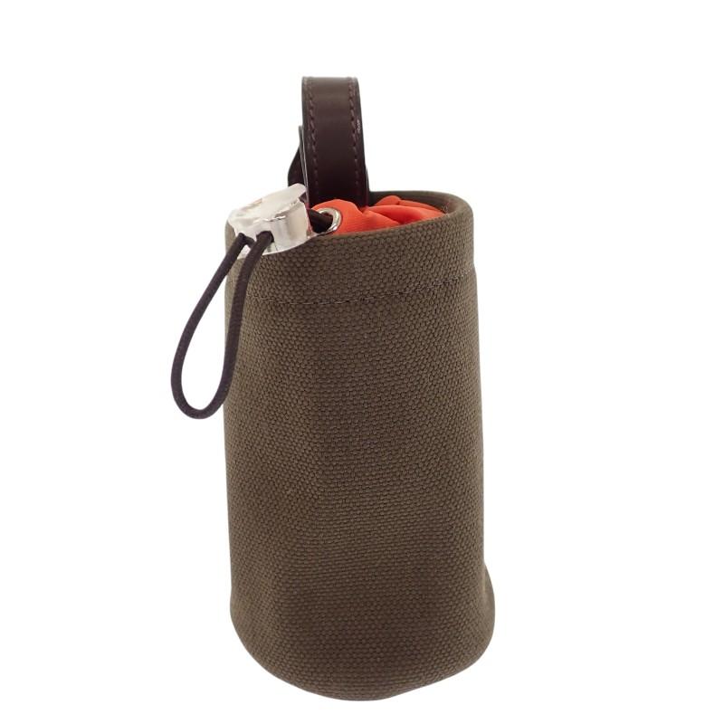 HERMES  H800617EKAA  Pouch khaki/Who Coated canvas/leather Women