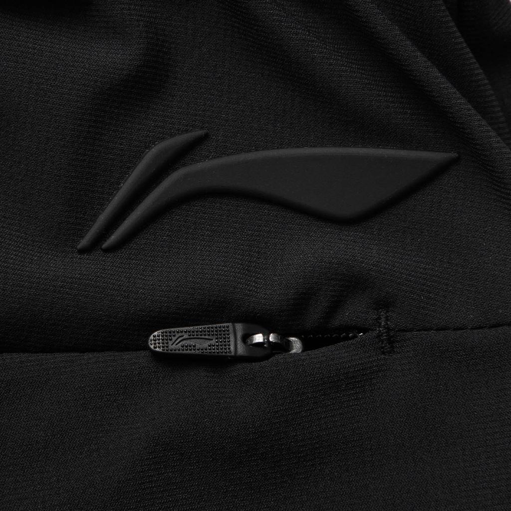 Li Ning Fitness Series Solid Color Mid Waist Breathable Versatile Straight Leg Casual Pants Men Bottoms Black AKYV149-1