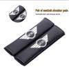 Carbon Fiber Shoulder Pad Cover for MINI Car Seat Belt - Standard Leather