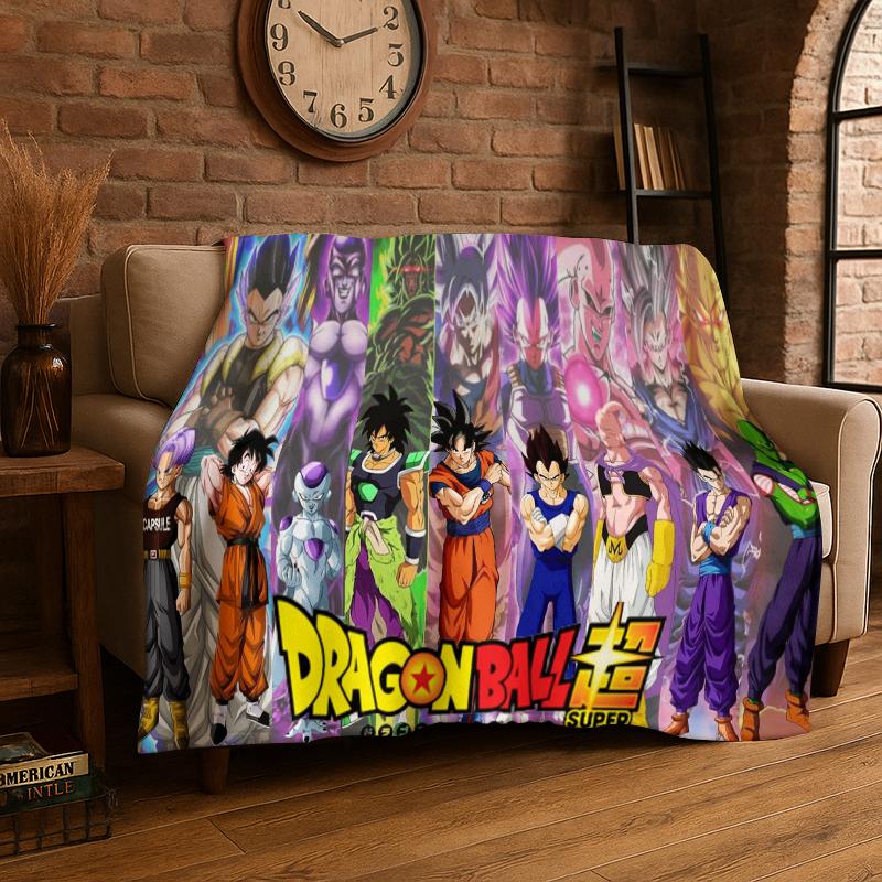 Мультяшное одеяло из фланели Dragon Ball Аниме Игра Мягкое Теплое Плед для Спальни Гостиной Кровати Путешествия Кемпинга Пикника Ребенка
