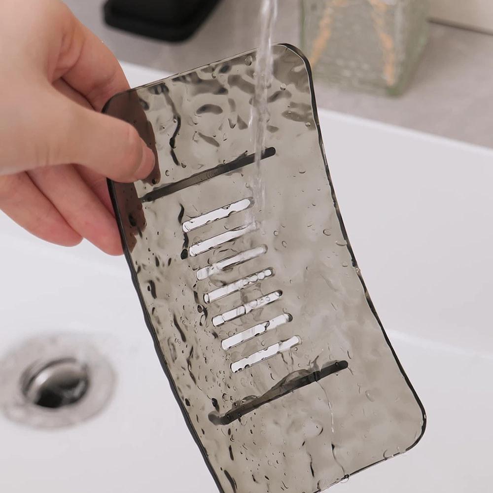 Luxury Modern Soap Dish with Drainage Design Elegant Bathroom Organizer Single Layer Soap Holder