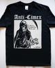Винтажная хлопковая черная футболка Anti-cimex для унисекс COncert от S до 5XL MQ266 Футболка унисекс
