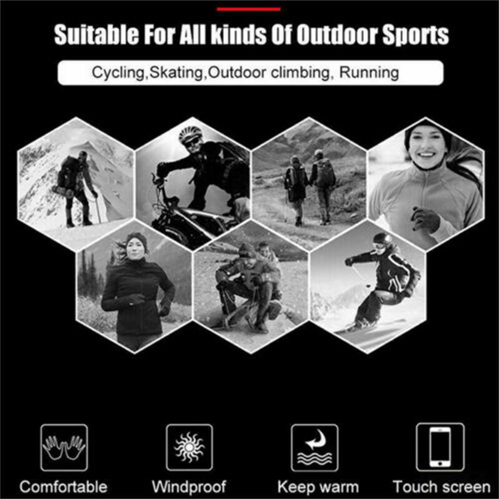 Термальные мужские женские лыжные перчатки, велосипедные перчатки, варежки с сенсорным экраном, зимние теплые перчатки