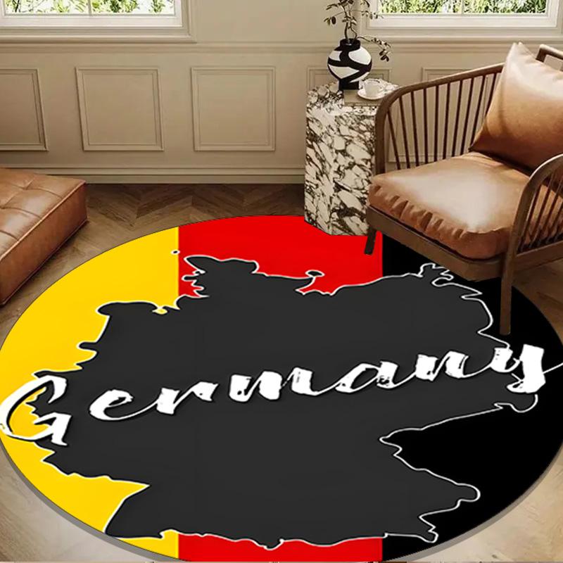 Germany Flag And Map Round mat Home Decor, Chair rug For livingroom,Bedroom, doormat home decor Birthday Gift Christmas Gifts