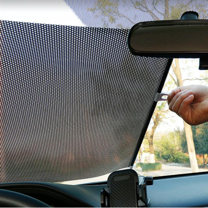 Car Sunshade, Windshield, Retractable Front and Rear Windows, Sunshade, Foldable Thermal Insulation Frame Accessories