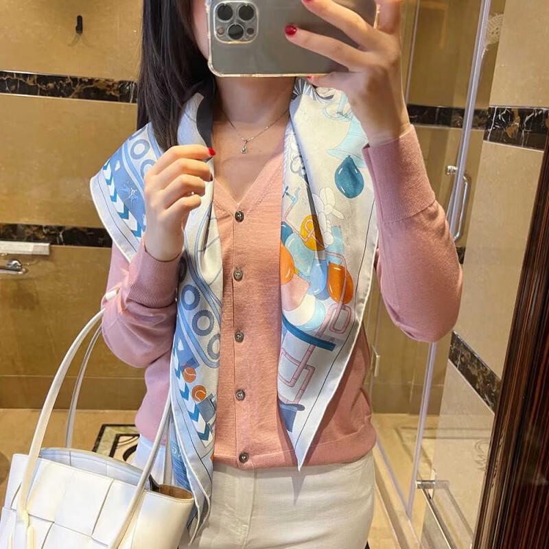 NINA SOLOR Childlike Afternoon Tea Twill Silk Scarf