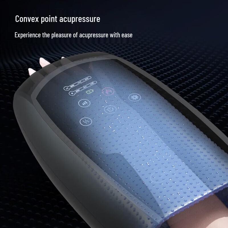 Aux 3D ручной массажер с воздушными подушками, подогревом и ЖК-экраном, штекер CN (адаптер в комплекте)