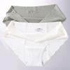 2Pcs/Set Seamless Silk Women's Panties Briefs Women Underwear Female Underpants Comfortable Silk Panty Sexy Woman Lingerie M-XL