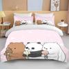 New Bubu Dudu Cartoon Cute Bear Kawaii Christmas Gift King Twin Double Boys Bedding Set Microfiber or Polyester Duvet Cover Set