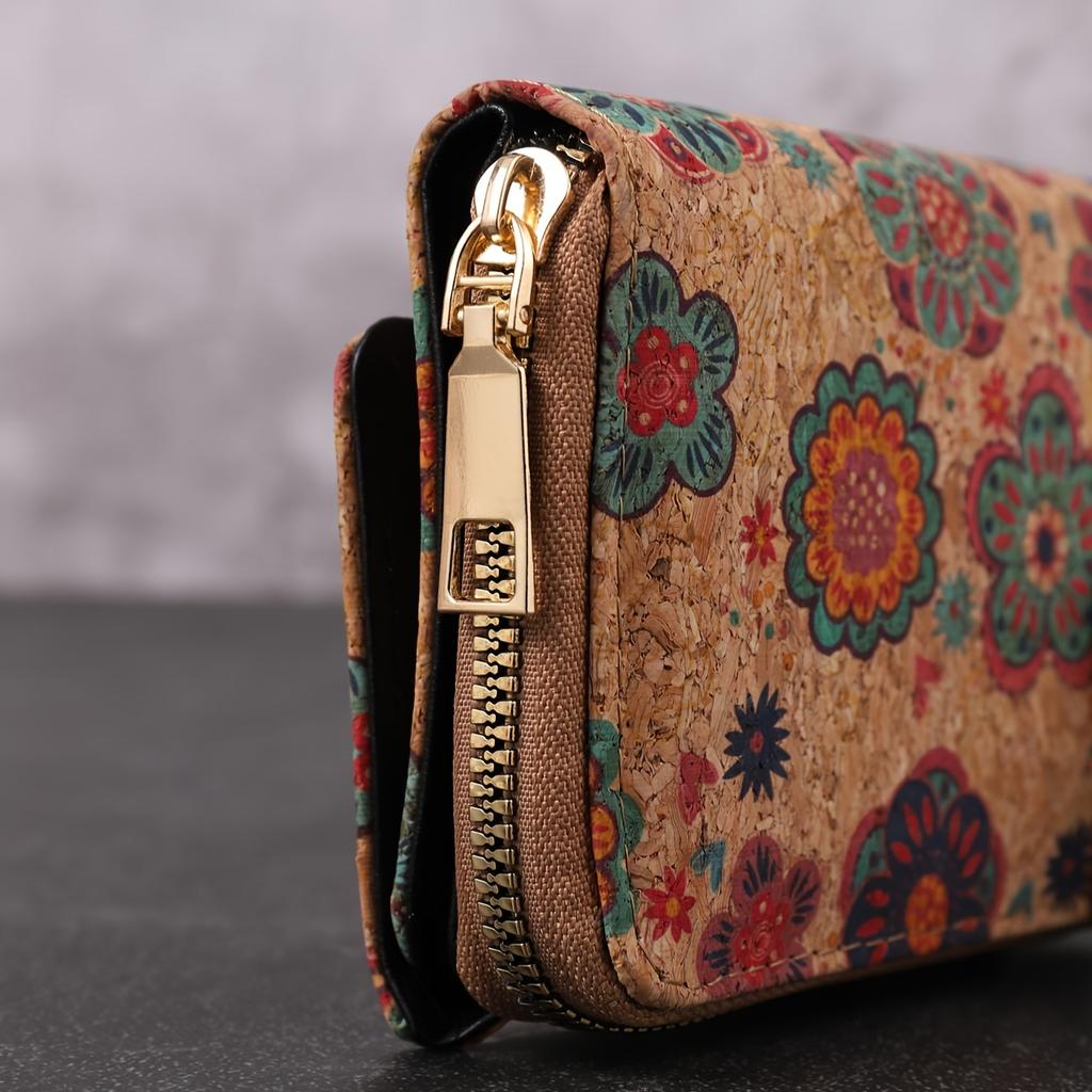 Ретро цветочный узор короткий кошелек этнический стиль клатч сумка для мобильного телефона складной кошелек для монет с отделениями для карт KTY