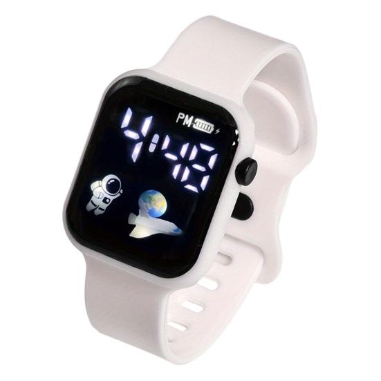 LED Digital Watch Stylish Square Shockproof Sporty Design Student Sport Personality Accurate Digital Watch