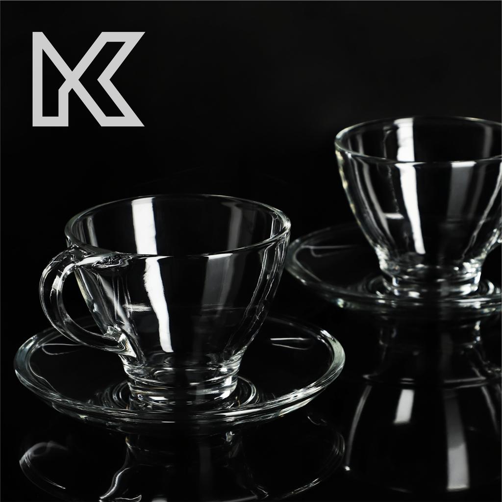 KADAX Cups With Saucers For Coffee Tea 200ml