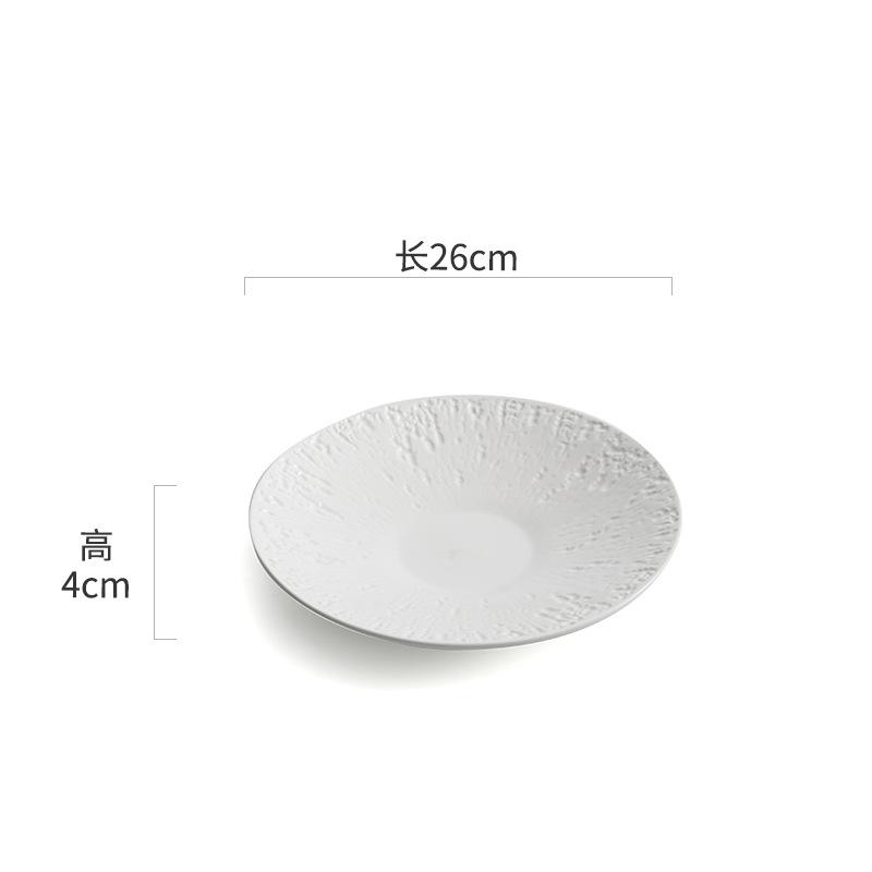 Stone Pattern Ceramic Dinner Plate Restaurant Dessert Plate Pasta Plate Salad Plates Molecular Cooking Specialty Tableware