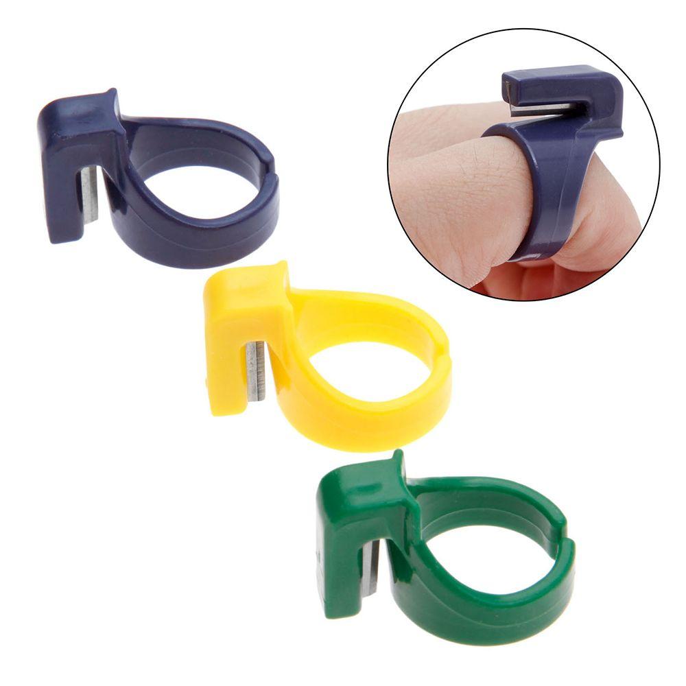 3 шт. новая игла для рукоделия «сделай сам», пластиковый наперсток, лезвие для пальца, швейное кольцо, резак для резьбы