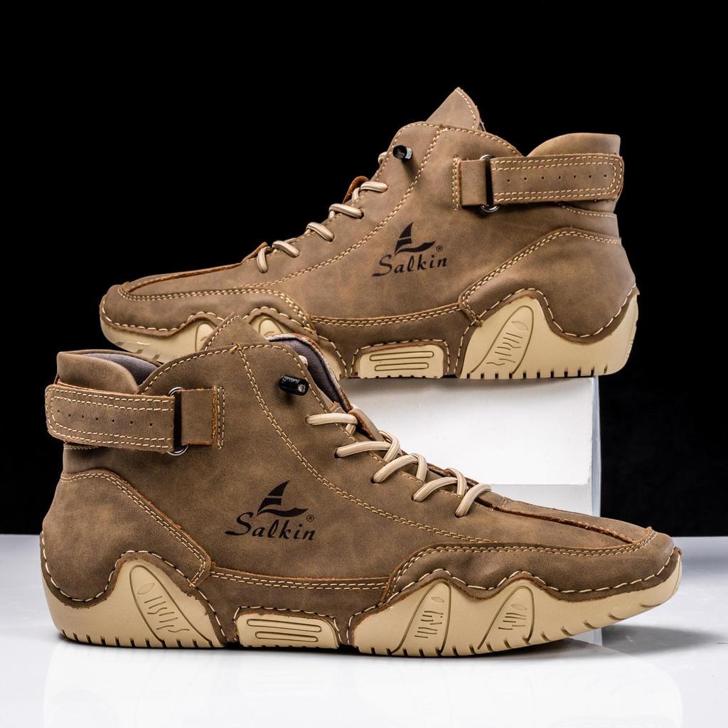 Обувь из спилка ручной работы, мужские лоферы, удобные ботильоны для мужчин, повседневная обувь, мокасины, мужская обувь на плоской подошве