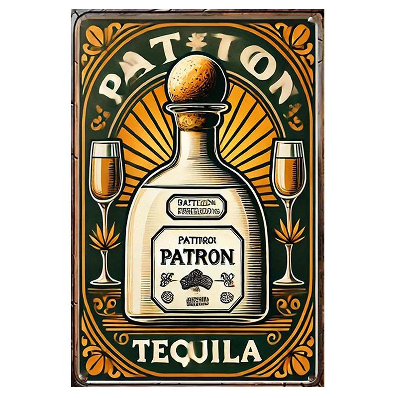 Coffee Fruit Juice Cocktails Tin Sign Art Crafts Tinplate Billboard Decor for Bar Kitchen Home Wall Plate Decor Shabby Plaques