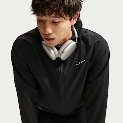 Men's Nike Jackets Men's Black/White Hooded Non Detachable Moderate
