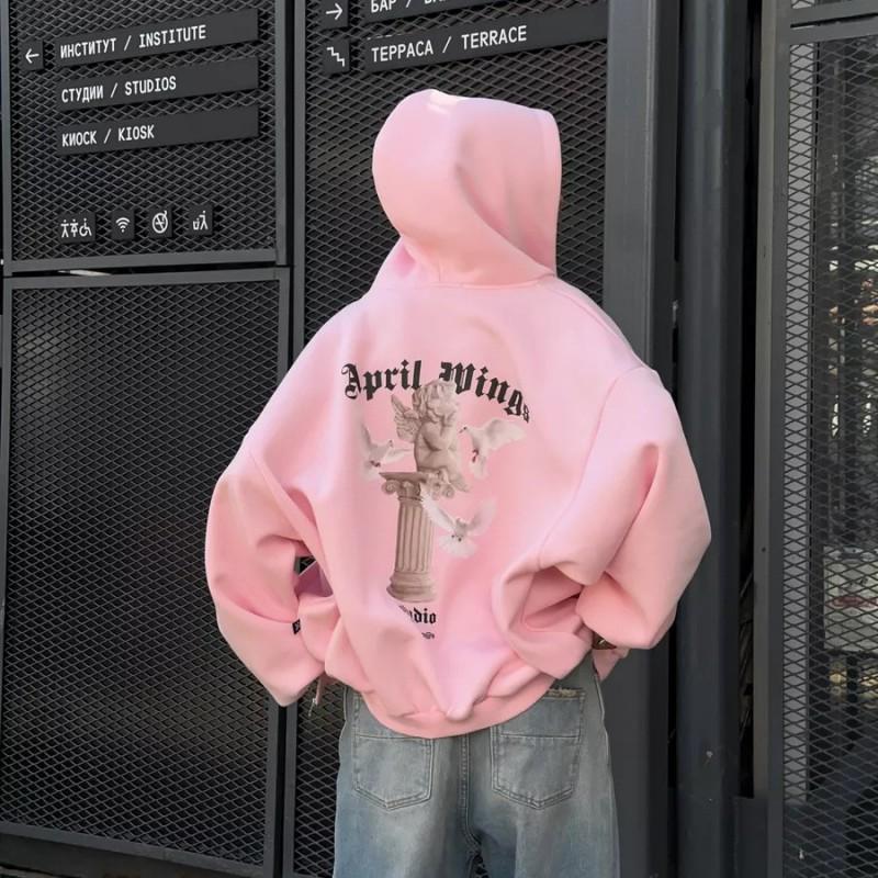 2026 Женская оверсайз толстовка с капюшоном на молнии Streetwear Графический принт Свободный крой Длинный рукав Повседневный топ