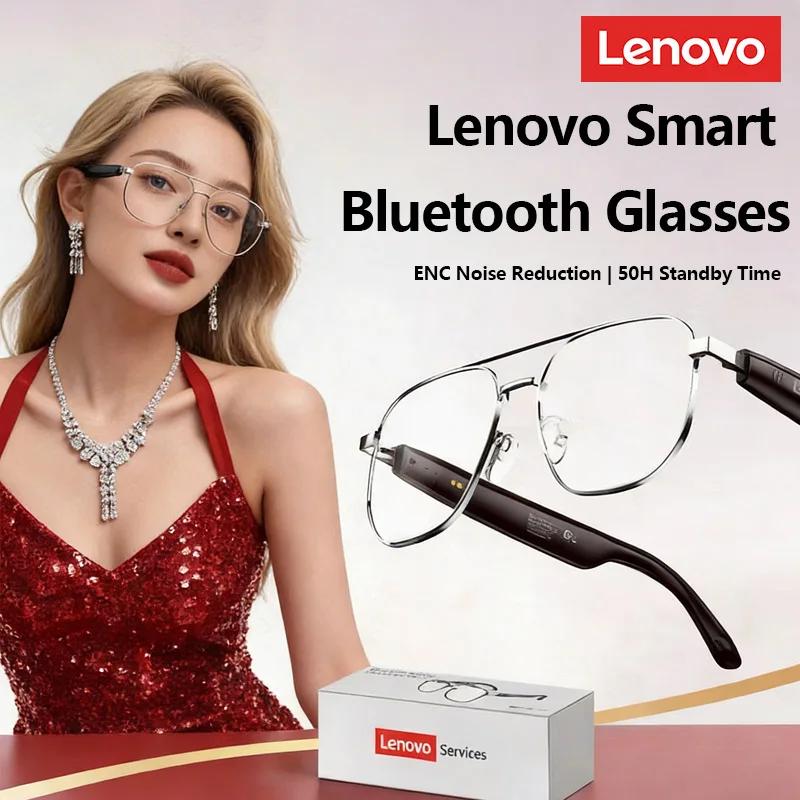 Оригинальные умные беспроводные очки Lenovo GS105 4K Bluetooth 6.0 Солнцезащитные очки с ИИ HD-звонки без рук Наушники для музыки Двойной микрофон с шумоподавлением ENC