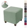 1PC Square Elastic Footstool Slipcovers Stretch Jacquard Ottoman Stool Covers  All-inclusive Durable Footrest Cover Living Room