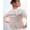Spring New Women's Clothing Casual Style Laminated Decoration Elegant V-neck Simple Thin Knitwear 3456101