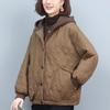 2024 Women's Hooded Thick Cotton Jacket - Casual, Plus Size, Autumn/Winter Outerwear