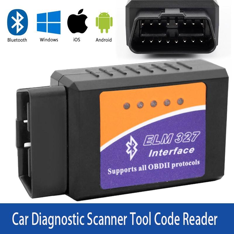 Black ELM327 OBD2 Wireless Car Diagnostic Tool OBD II Scanner for iOS Android