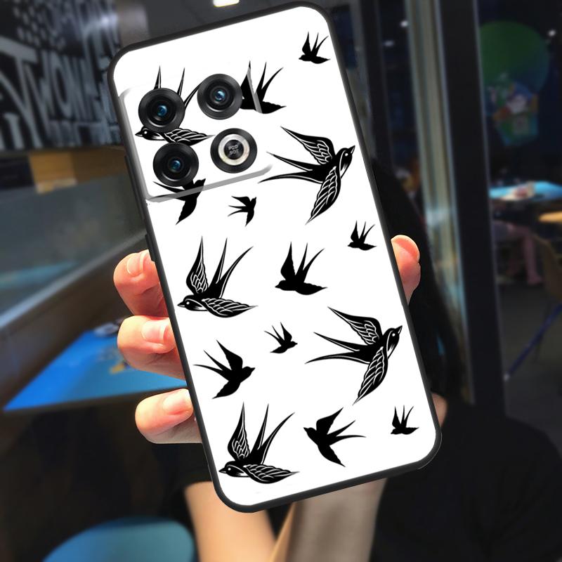 Чехол Swalllow Collage Pattern для OnePlus 12R 13 R 12 11 9 10 Pro 8T 9RT 10T OnePlus Nord 4 CE 2 3 Lite N20 N30