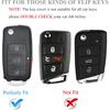for VW Key Fob Cover with Keychain, Full Protection Key Fob Case Cover Fits for VW Volkswagen Jetta Beetle Tiguan Passat Polo Golf Car Accessories