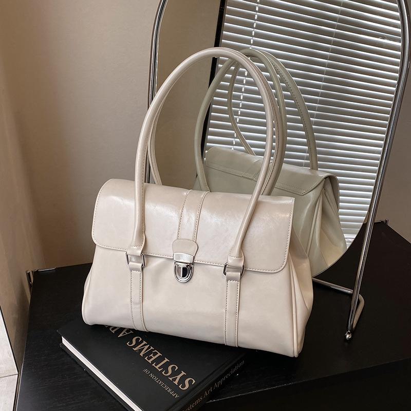 Сумка-тоут женская премиум-текстуры, большая, вместительная, на плечо, новая модная сумка для通勤 2025