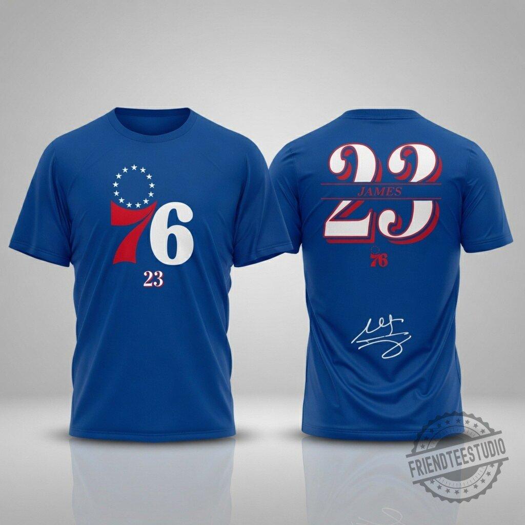 Горячая Распродажа 76ers № 23 JAMES Футболка с Графическим Принтом Мужская Женская Уличная Одежда Y2K Харадзюку Круглый Вырез Хлопок Мягкий Топ Свободный Повседневный Оверсайз Летний Новый Футболка