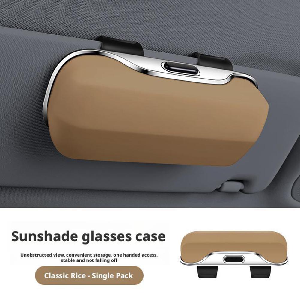 1Pc Car Glasses Case Car Sunshade Universal Sunglasses Multi Box Functional Storage Ticket Box M6P7