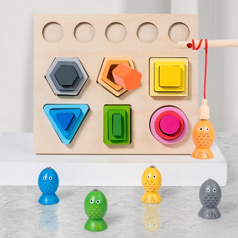 Educational Shape Matching Toys Wooden Sorting Stacking Toys Montessori Wood Toys  Baby