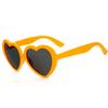 Зеркальные очки UV400, милые очки ярких цветов, вечерние детские летние солнцезащитные очки унисекс в форме сердца, ручная работа