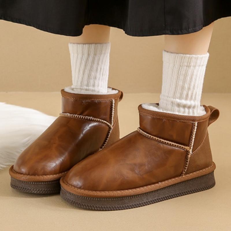 Platform Fur Ankle Snow Boots Flats Plush Women Sneakers Shoes Woman 2025 Trend Winter Warm Cozy Sport Motorcycle Botas Mujer