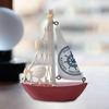 Mini Sailboat Model Beach Decor Item for Office And Home