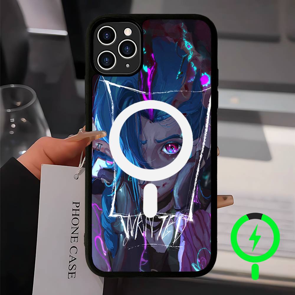 Чехол Game Arcane Jinxs Ekkos Магнитный Для Magsafe Чехол для телефона Для iPhone 17 Air 16 Pro Max 15 14 13 12 11 Защитная крышка
