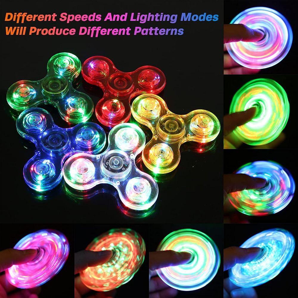 Rotating Pressure Reducing Fidget Spinner Hand Spinner LED Light Finger Toy Fingertip Gyroscope