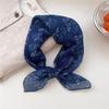 Flower Cotton Linen Print Scarves Cashew Square Handkerchief  Clothing Accessories